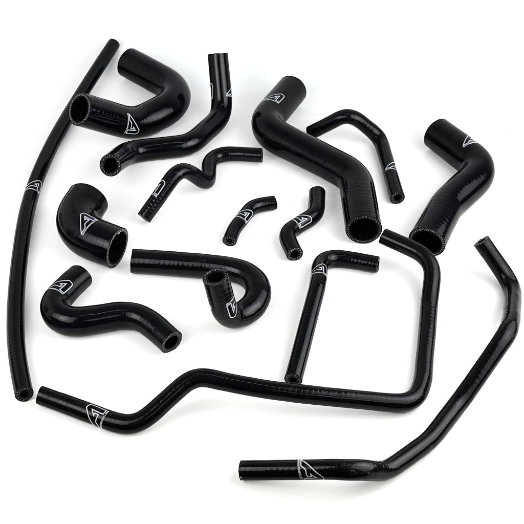 M2 MOTORSPORT Silicone Radiator Hose Kit (Top & Bottom) For Mazda MX5 MK1 1.6 - Black Y3622