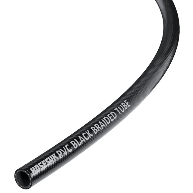 PVC Braided Hose 8mm Black