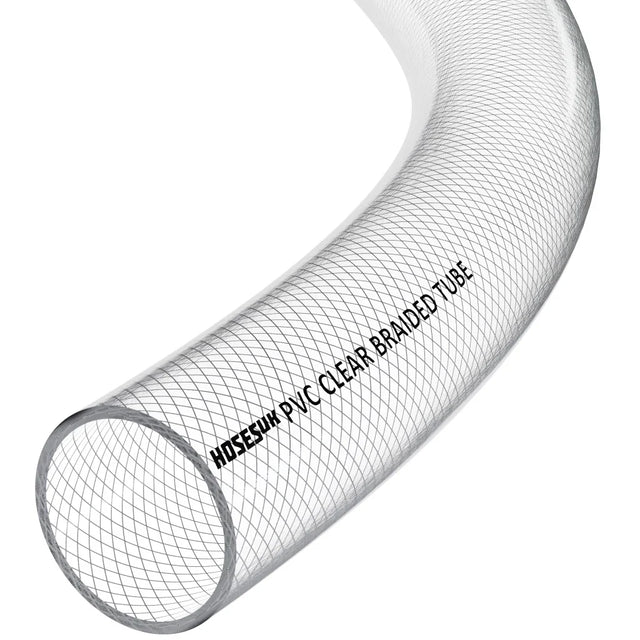 PVC Braided Hose 38mm Clear