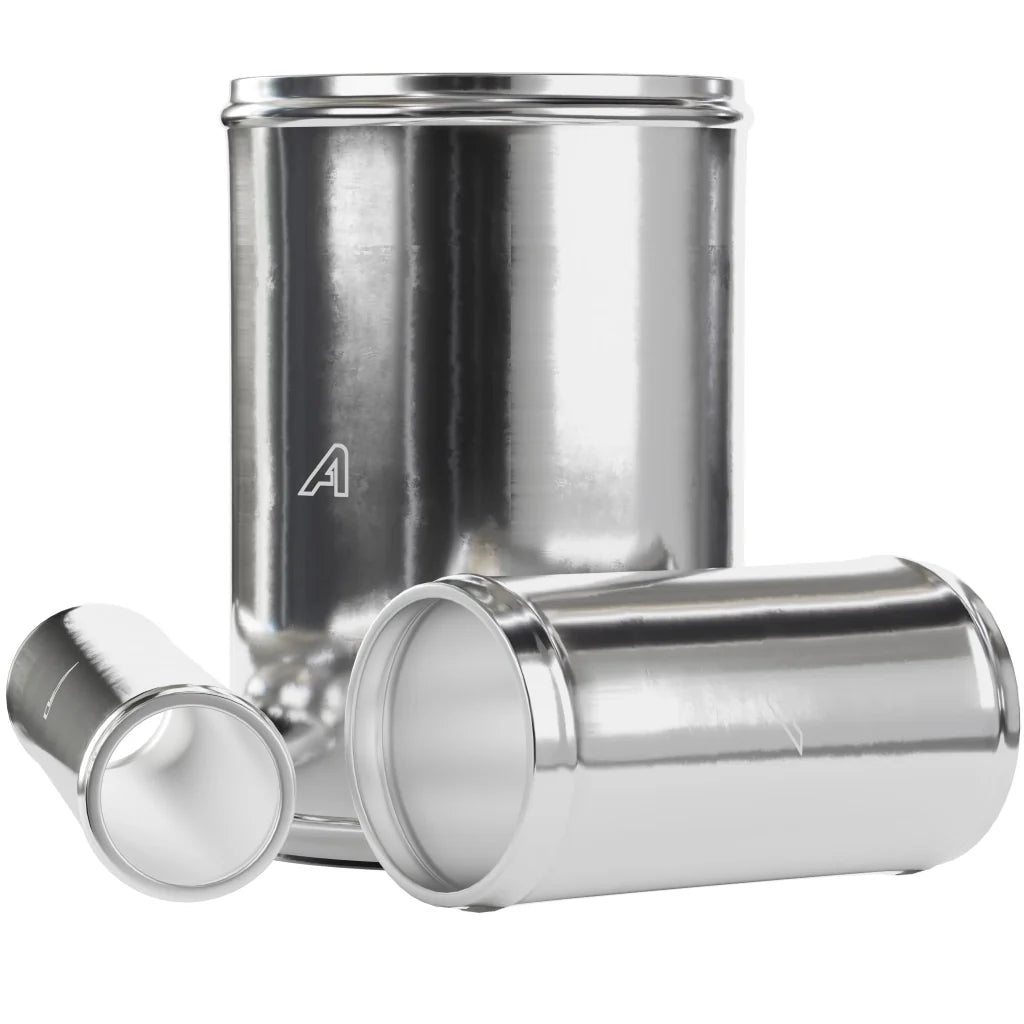 Aluminium Beaded Alloy Hose Joiner 50/75/100mm Lengths Metal Tubes Auto Silicone Hoses