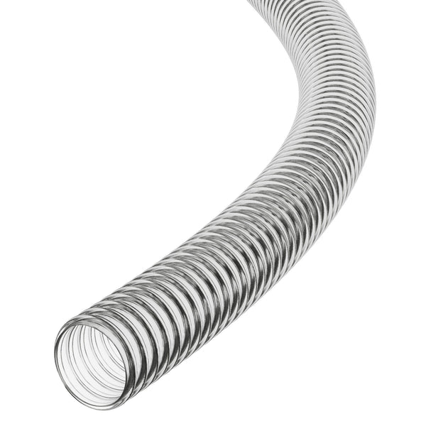 Clear Corrugated PVC Reinforced Flexible Ducting PVC Hoses Hoses UK 25mm 1 Metre