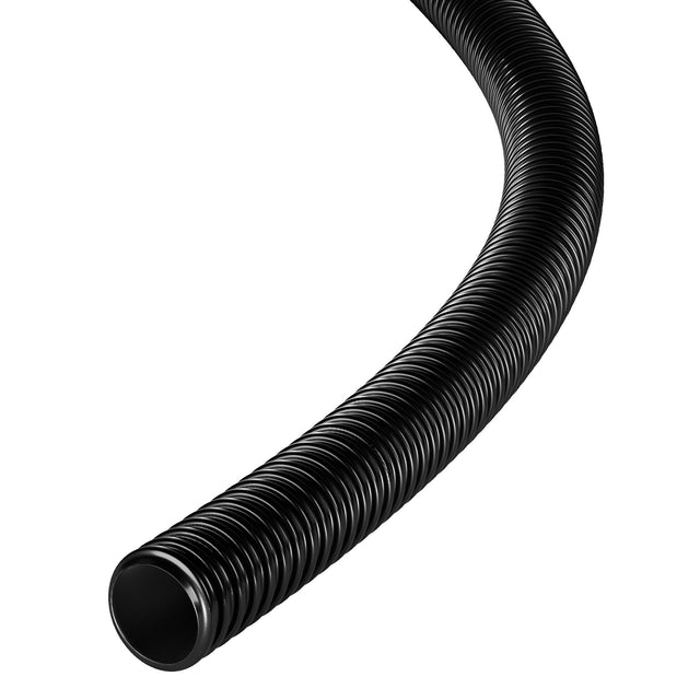 Black Corrugated PVC Reinforced Flexible Ducting PVC Hoses Hoses UK 19mm 1 Metre
