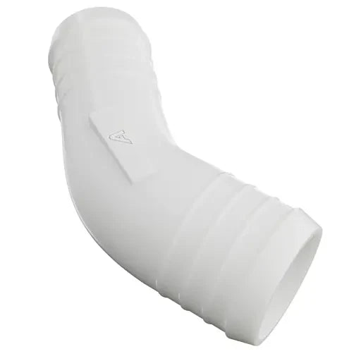 White Plastic 45 Degree Reducer Barbed Joiner Plastic Joiner Auto Silicone Hoses