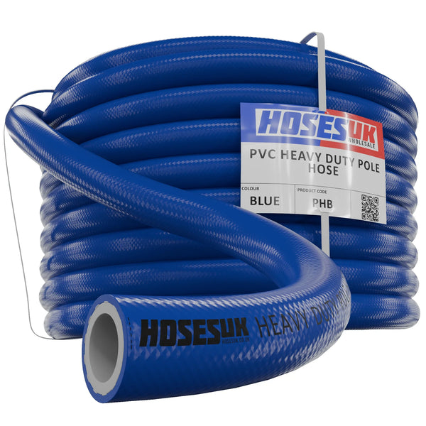 Heavy Duty High Visibility PVC Blue Pole Hose PVC Hoses Hoses UK
