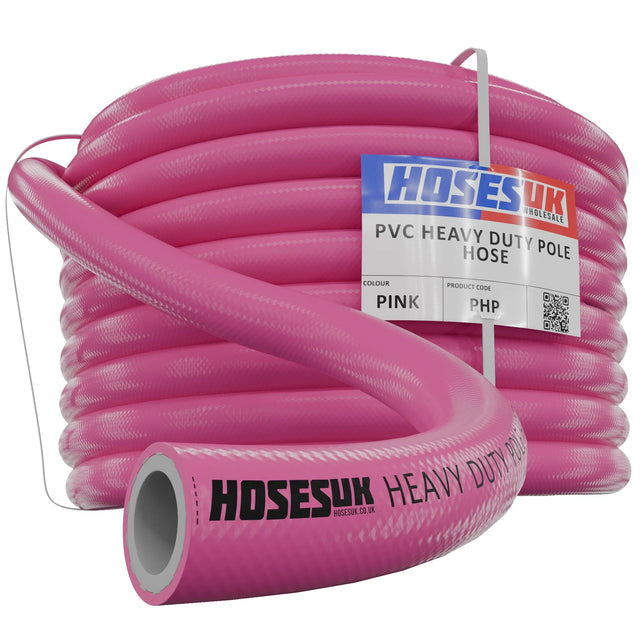 Heavy Duty High Visibility PVC Pink Pole Hose PVC Hoses Hoses UK