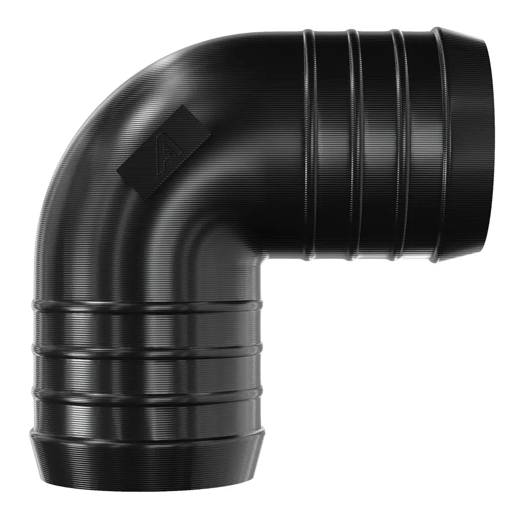 Black Plastic Inline 90 Degree Elbow Barbed Hose Joiner Plastic Joiner Auto Silicone Hoses