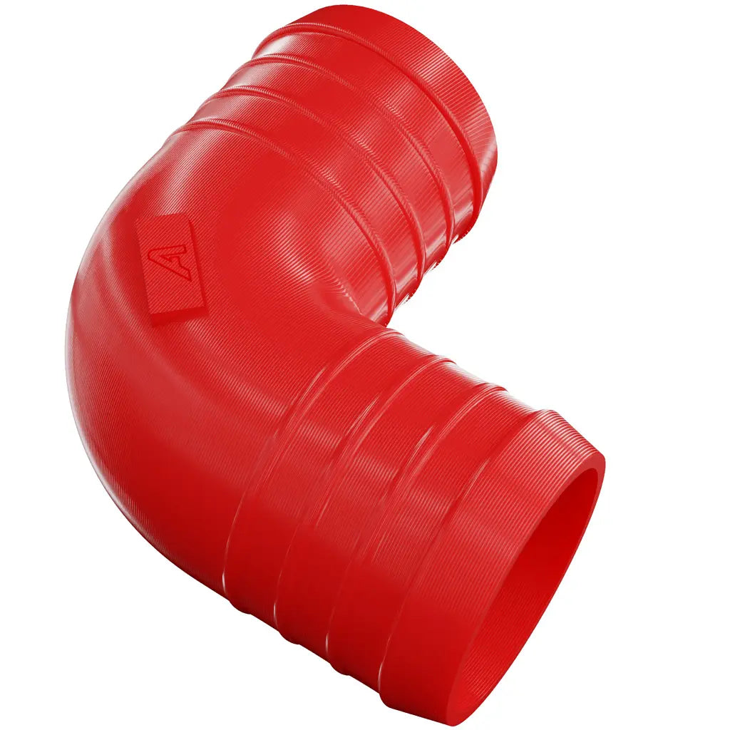 Red Plastic Inline 90 Degree Elbow Barbed Hose Joiner Plastic Joiner Auto Silicone Hoses