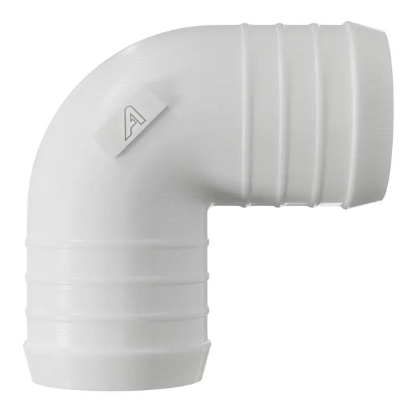 White Plastic Inline 90 Degree Elbow Barbed Hose Joiner Plastic Joiner Auto Silicone Hoses