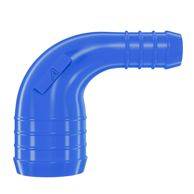Blue Plastic 90 Degree Reducer Barbed Joiner Plastic Joiner Auto Silicone Hoses 12mm > 8mm