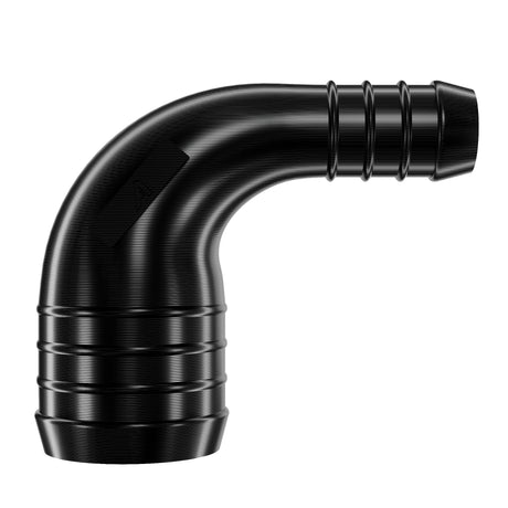 Black Plastic 90 Degree Reducer Barbed Joiner Plastic Joiner Auto Silicone Hoses 12mm > 8mm