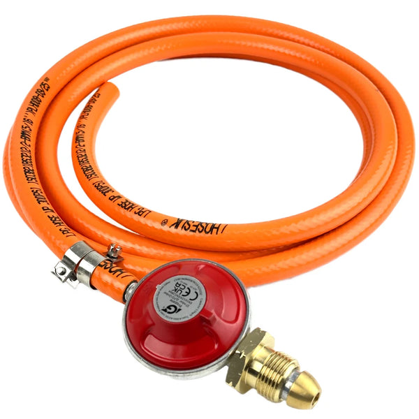 Low Pressure Propane Screw On Gas Regulator 37mbar Auto Silicone Hoses
